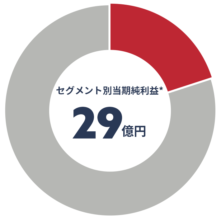セグメント別当期純利益29億円