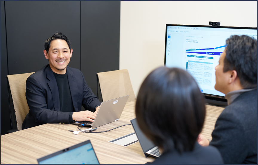 営業部門と投資案件の打合せ